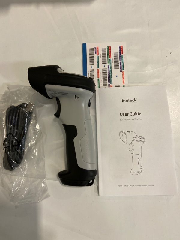 Photo 1 of Inateck Bluetooth Barcode Scanner, 1 Charge 180 Days Standby, 35m Range, Automatic Fast and Precise scanning, BCST-70
