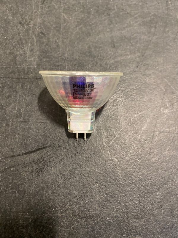 Photo 1 of Philips Halogen Light Bulbs / Landscape Indoor or Outdoor Flood / Dimmable 50w Mr16 12v 2 Pin 36 Angle Gu5.3 Base