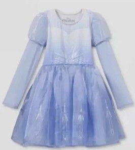 Photo 1 of 2X+ Girls' Disney Frozen 2 Elsa Long Sleeve Costume Dress - Light Blue 2X+