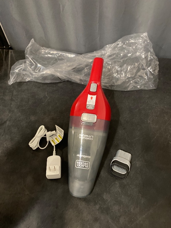 Photo 1 of BLACK+DECKER Dustbuster QuickClean Handheld Vacuum, Cordless, Lightweight & Portable, Ergonomic Design, Red