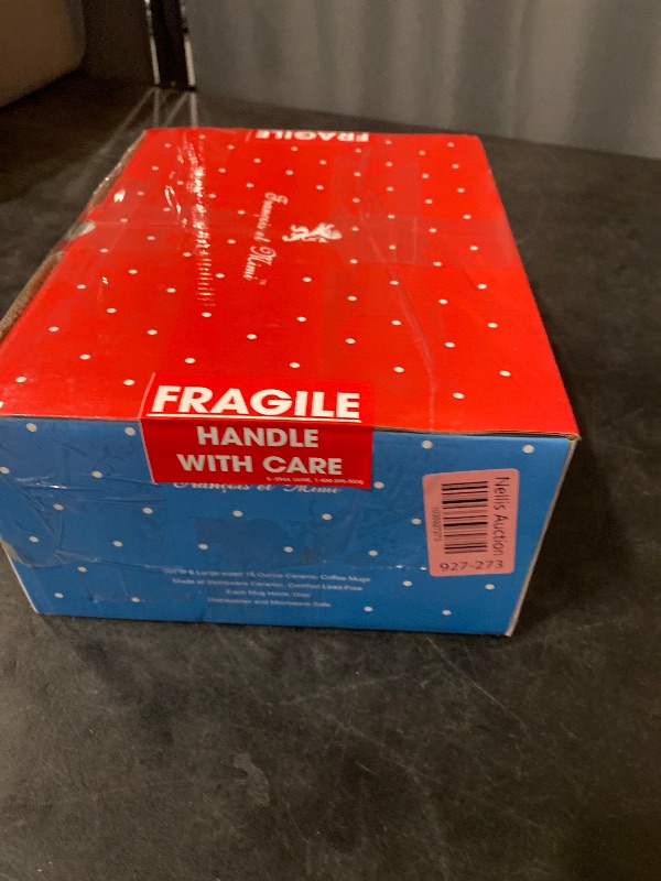 Photo 1 of Francois Et Mimi, Set of 6 Large 16 Ounce Ceramic Coffee Mugs (Polka Dot) (Colorful Polka Dot)