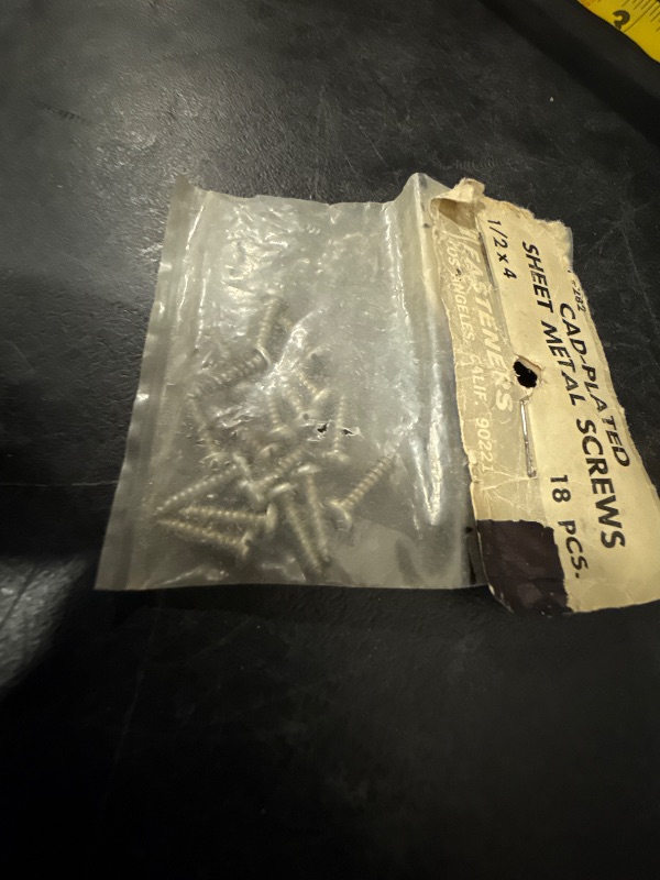 Photo 1 of Clad Plated Sheet Metal Screw: #4, Pan Head, Slotted Drive, 1/2" Length Under Head

