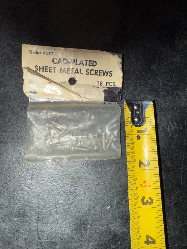 Photo 1 of Clad Plated Sheet Metal Screw: #4, Pan Head, Slotted Drive, 1/2" Length Under Head

