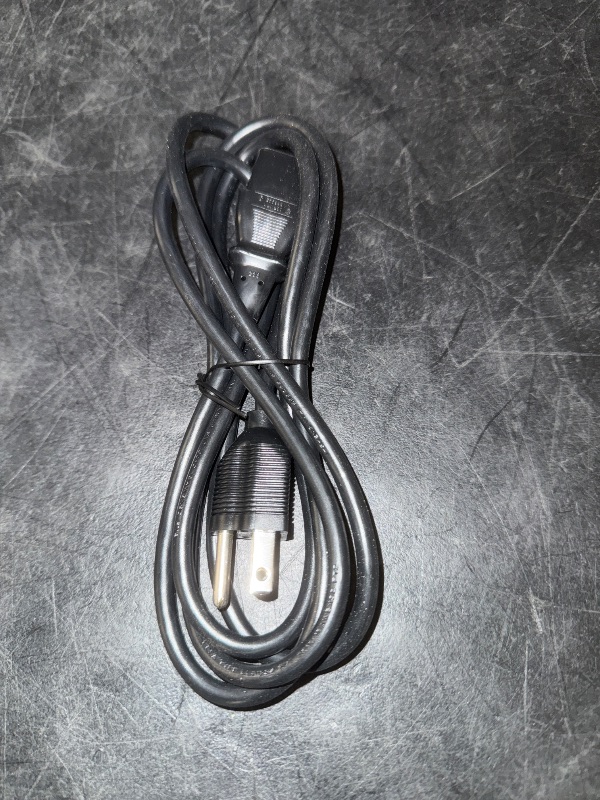 Photo 1 of 6 Ft  Computer Power Cord, NEMA 5-15P to C13, 10A 125V, 18AWG, Black Replacement AC Power Cord, Printer, PC Power Supply Cable, Monitor Power Cable - UL Listed (PXT101 10)
