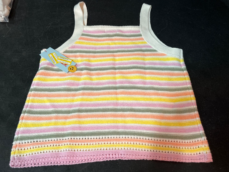 Photo 1 of (XL) Girls' Striped Tank Sweater - Cat & Jack™ XL: Sleeveless Scoopneck Pullover