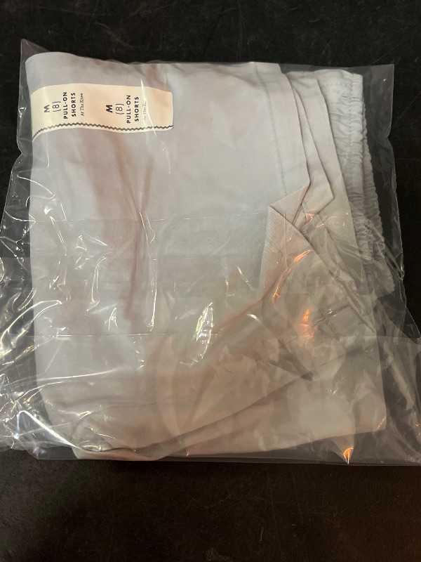 Photo 1 of (M) Boys' Playwear 'at the Knee' Pull-on Shorts - Cat & Jack™ Light Gray M: Cotton Twill, Side & Patch Pockets