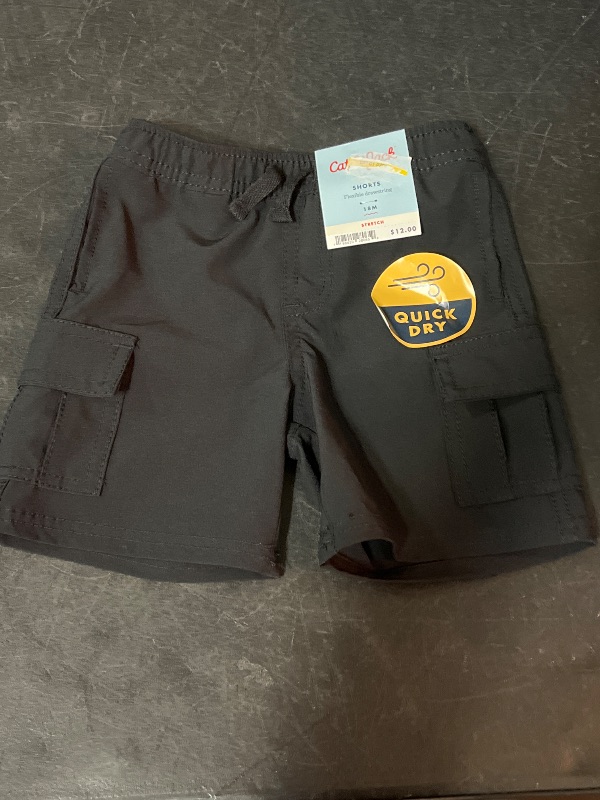 Photo 1 of 18M Toddler Boys' Quick Dry Pull-on Shorts - Cat & Jack™ Black 18M