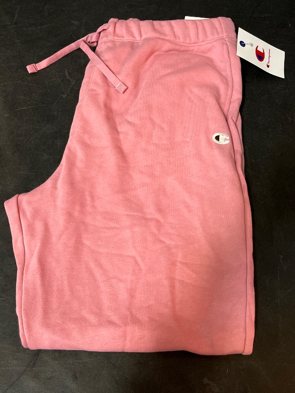 Photo 1 of (L) Champion Women's High-Rise Cropped French Terry Sweatpants - Pink L