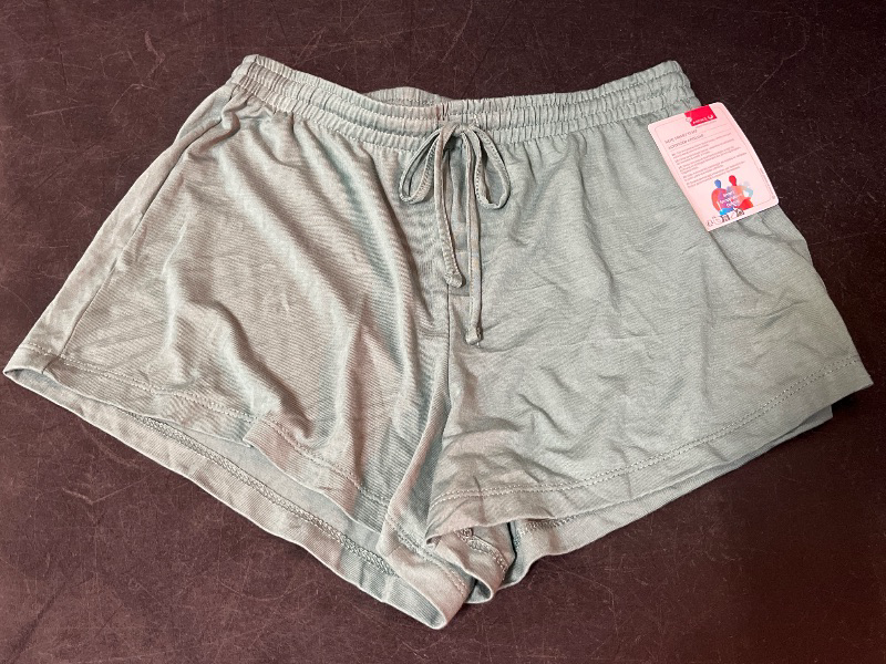Photo 1 of (S) Women's Cooling Jersey Pajama Shorts - Auden™ Green S: Midweight Knit, Elastic Waist, 2.75" Inseam
