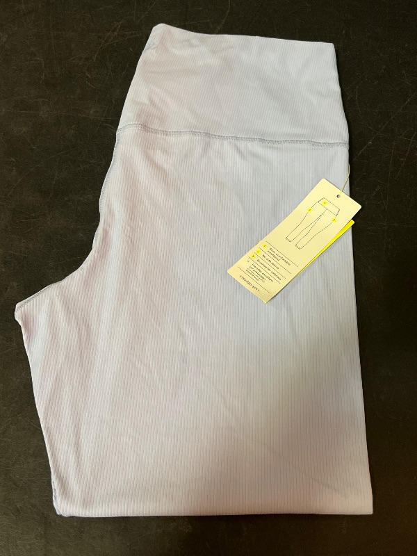 Photo 1 of (L) Women's Everyday Soft High-Rise Ribbed 7/8 Leggings - All in Motion™ Periwinkle Blue L: Moisture Wicking, UPF 50+