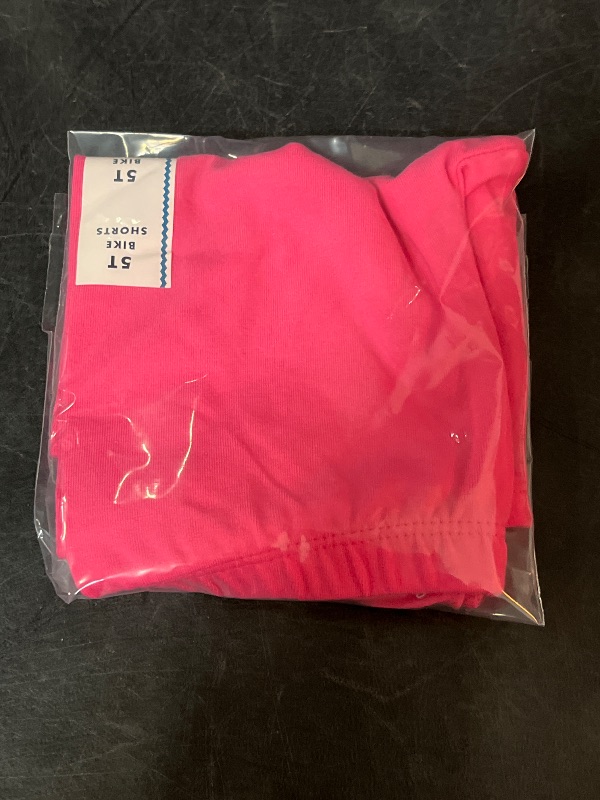 Photo 1 of 5T Toddler Girls' Bike Shorts - Cat & Jack™ Dark Pink 18M: Cotton Spandex, Midweight, Elastic Waist, Above Knee