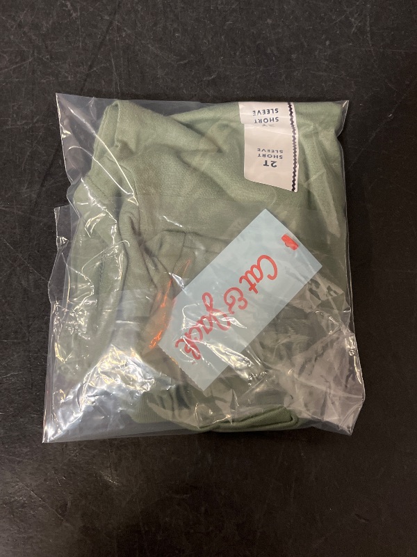Photo 1 of 2T Toddler Boys' Short Sleeve Jersey Knit Solid T-Shirt - Cat & Jack™ Green 2T: Crew Neck, Pullover