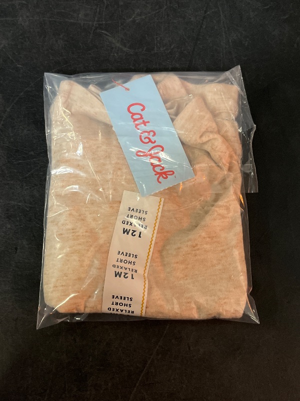 Photo 1 of 12M Toddler Boys' Short Sleeve Henley T-Shirt - Cat & Jack™ Almond Cream 12M