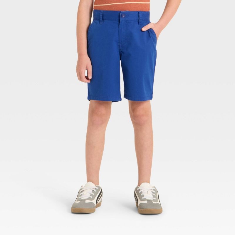 Photo 1 of Size 16 Boys' Flat Front 'at the Knee' Chino Shorts - Cat & Jack™ Indigo 16