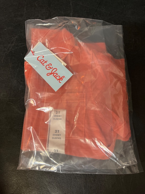 Photo 1 of 2T Toddler Boys' Short Sleeve Polo T-Shirt - Cat & Jack™ Orange 2T