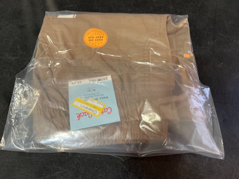 Photo 1 of M(8) Boys' Playwear 'at the Knee' Pull-on Shorts - Cat & Jack™ Dark Khaki M: Cotton Twill, Drawstring Waist