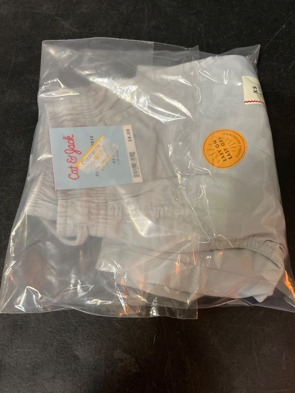 Photo 1 of (XS) Boys' Playwear 'at the Knee' Pull-on Shorts - Cat & Jack™ Light Gray XS: Cotton Twill, Side & Patch Pockets