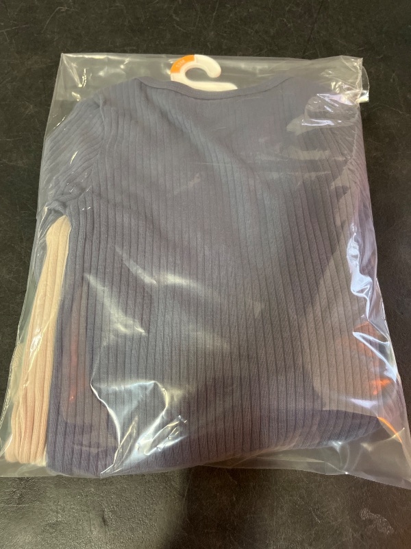 Photo 1 of 12M Baby 3pk Solid Long Sleeve Wide Ribbed Bodysuit - Cloud Island™ Blue 12M: Cotton, Midweight, Crotch Snap