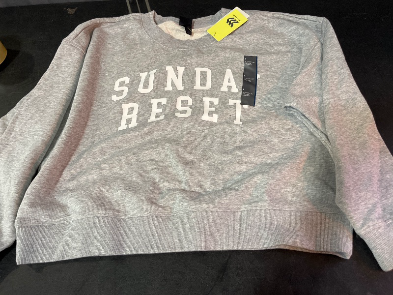 Photo 1 of L Women's French Terry Crewneck Sweatshirt - All in Motion Heathered Gray L