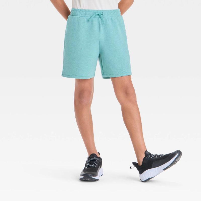 Photo 1 of M(8) Boys' Mesh Spacer Shorts - All in Motion™ Light Teal Green M: Recycled Polyester, Elastic Waistband
