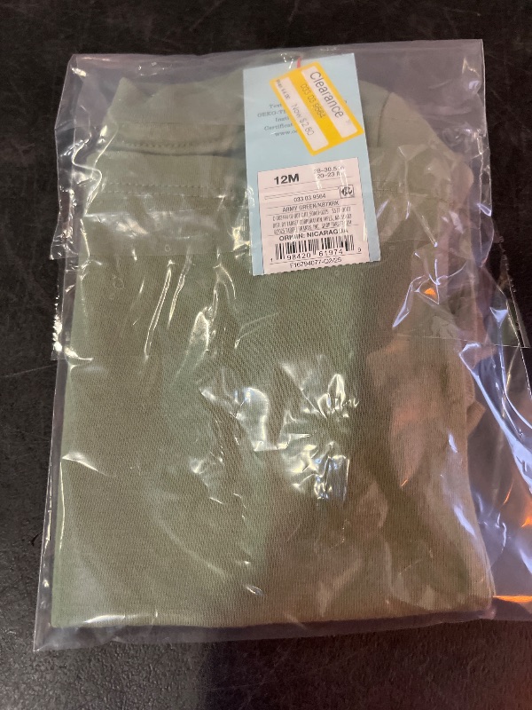 Photo 1 of 12M Toddler Boys' Short Sleeve Jersey Knit Solid T-Shirt - Cat & Jack™ Green 12M: Crew Neck