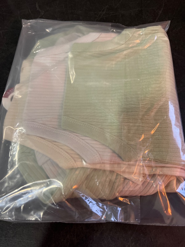 Photo 1 of 3-6M Baby 3pk Solid Long Sleeve Wide Ribbed Bodysuit - Cloud Island™ 3-6M: Cotton, Midweight, Crotch Snap, Lap Shoulder