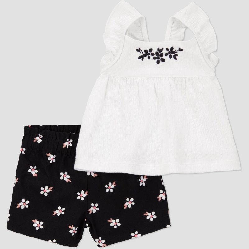 Photo 1 of 6M Carter's Just One You® Baby Girls' Geo Top & Bottom Set - Black 6M