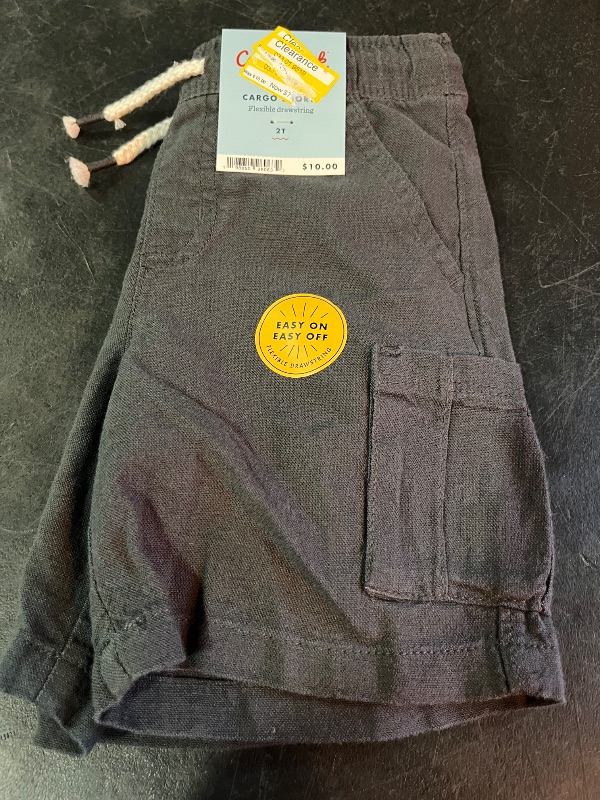 Photo 1 of 2T Toddler Boys' Pull-on Cargo Shorts - Cat & Jack™ Charcoal Gray 2T
