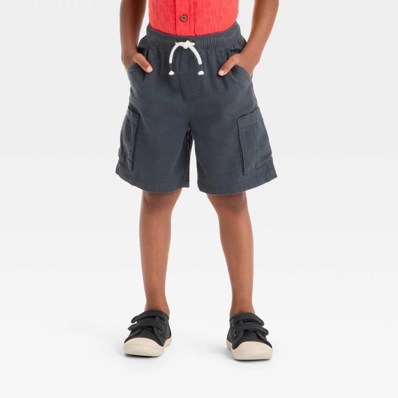 Photo 1 of 2T Toddler Boys' Pull-on Cargo Shorts - Cat & Jack™ Charcoal Gray 2T
