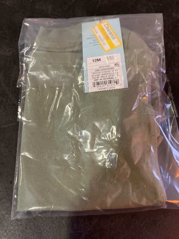 Photo 1 of 12M Toddler Boys' Short Sleeve Jersey Knit Solid T-Shirt - Cat & Jack™ Green 12M: Crew Neck