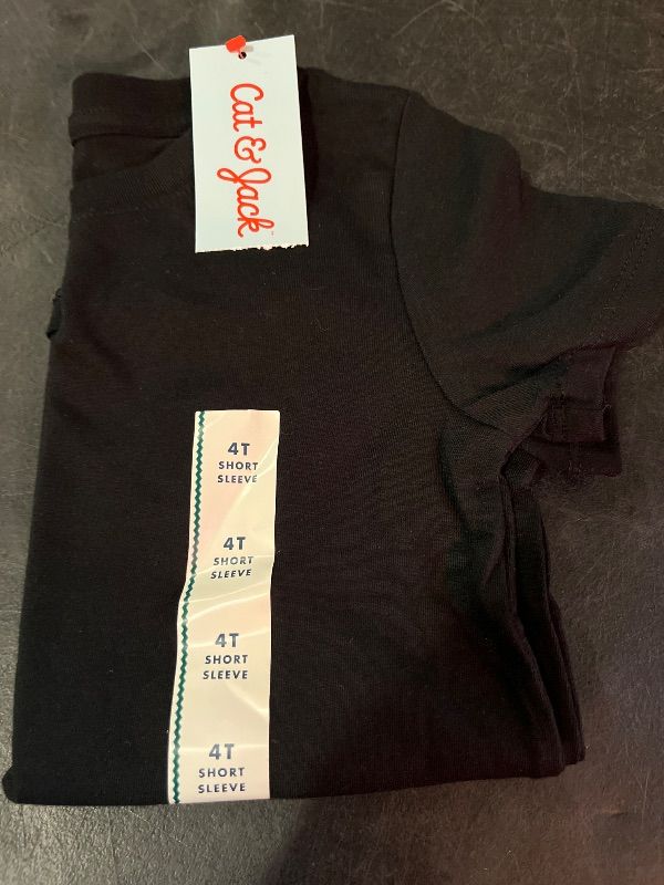 Photo 1 of 4T Toddler Boys' Short Sleeve Solid T-Shirt - Cat & Jack™ Black 4T