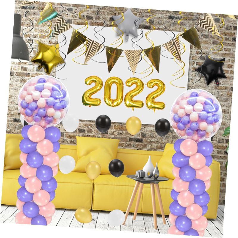 Photo 1 of jojofuny 2sets Telescoping Balloon Arch Stand Kit with Base for Birthday Parties Weddings and Showers Easy to Assemble Balloon Sticks for Decorations Material for Various Occasions