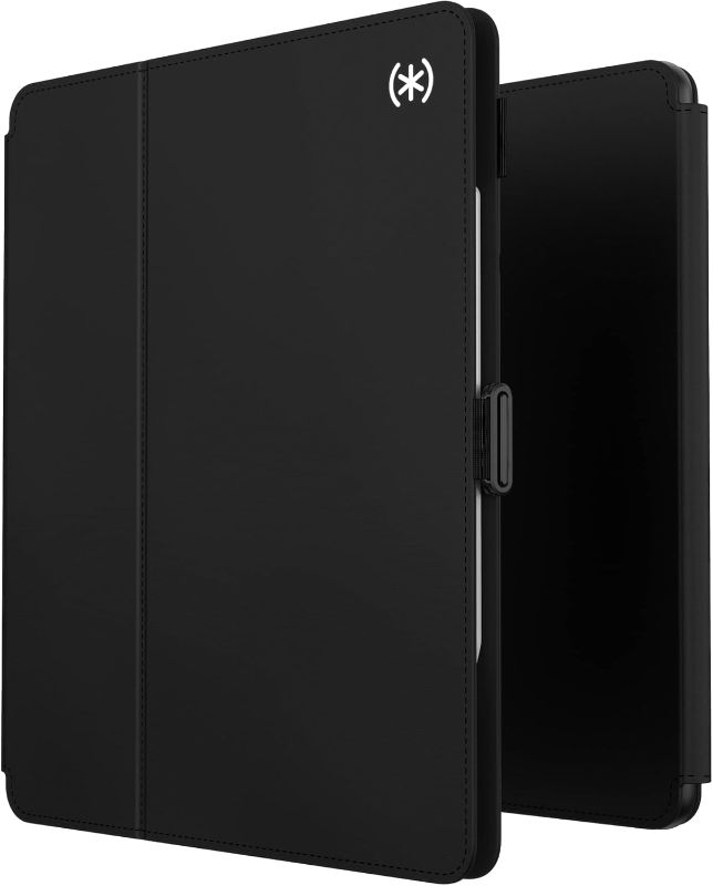 Photo 1 of Speck Case for iPad Pro 6th Generation 12.9 Inch - Drop & Camera Protection, Slim Multi Range Stand, Apple Pencil Holder - Black/Black/White