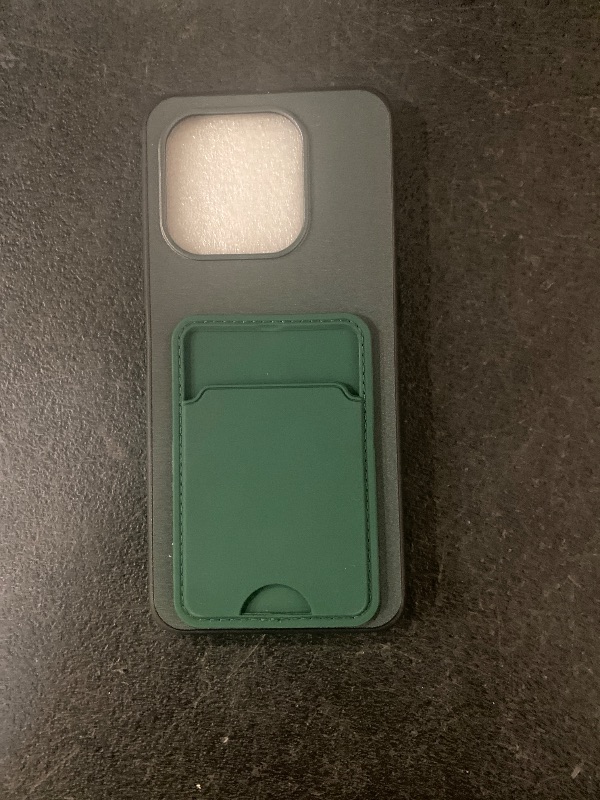Photo 1 of Petocase for iPhone 15 Pro Wallet Case Card Holder Slot Slim Fit Flexible TPU Gel Rubber Soft Skin Silicone Protective Phone Case Cover for Apple iPhone 15 Pro 6.1 inch Deep Green
