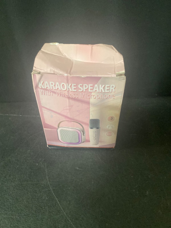 Photo 1 of Kinglucky Mini Karaoke Machine for Kids, 2025 TOP Birthday Gifts Ideas for 4, 5, 6, 7, 8, 9, 10, 12+ Year Old Girls, Portable Mini Karaoke Machine with 2 Wireless Microphones for Christmas Party Pink