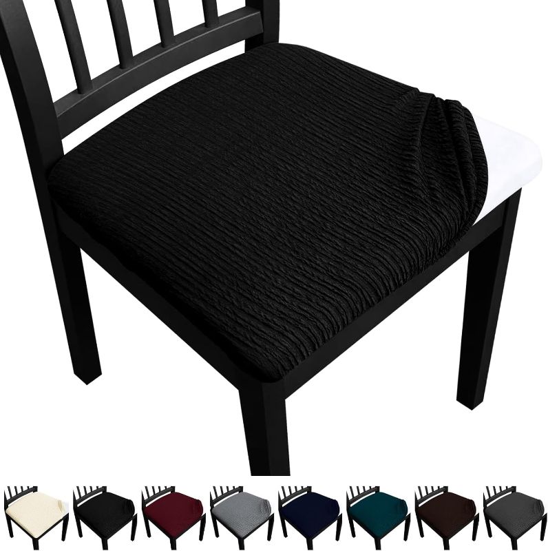 Photo 1 of Dining Chair Seat Covers, Washable Dining Room Chair Seat Covers Set of 6, Removable Kitchen Seat Covers Chair Covers for Dining Chairs