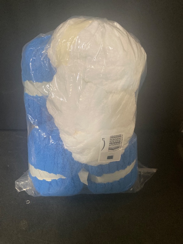 Photo 1 of 8 Pack Chunky Yarn for Hand Knitting - Chunky Chenille Yarn for Crocheting - Fluffy Yarns for Crochet - Jumbo Yarns for Hand Knitting 28.4 Yds 7.7 Oz Per Roll (8, White-Sky Blue)