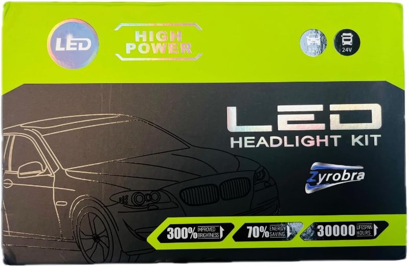 Photo 1 of Zyrobra LED Headlight Kit, 24V, 300% Brightness, 30000 Hours Lifespan, High Power (h13)