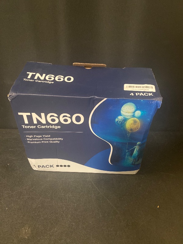 Photo 1 of Compatible Toner Cartridge Replacement for Brother TN660 (Black 4 Pack)