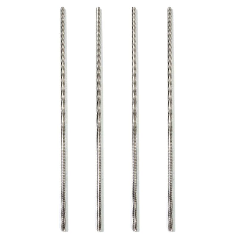 Photo 1 of Stainless Steel Fully Threaded Rod, 1/4" -20 Thread Size, 12" Length, Right Hand Threads, 4 Pieces