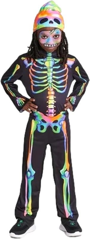 Photo 1 of (L) Hyde & Eek Boys Color Melt Skeleton Glows Under Blacklight Costume L 10-12