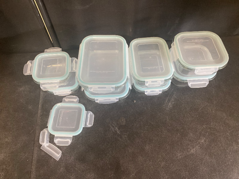 Photo 1 of 10 Pc Glass Food Storage Container Set with Locking Lids