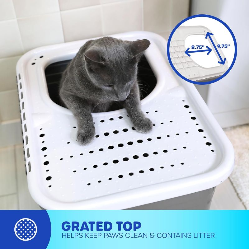 Photo 1 of Petmate Enclosed Cat Litter Boxes - Top Entry Cat Litter Box Enclosure with Filter Lid, Made in USA