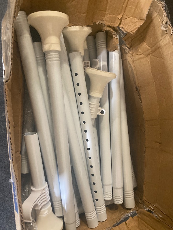 Photo 1 of Room Divider Curtain Rod, No Drilling Room Separator for Space Partition Adjustable 4-10ft(H) 28-70inch(W) Heavy Duty Temporary Wall Divider Floor to Ceiling Tension Rod, White