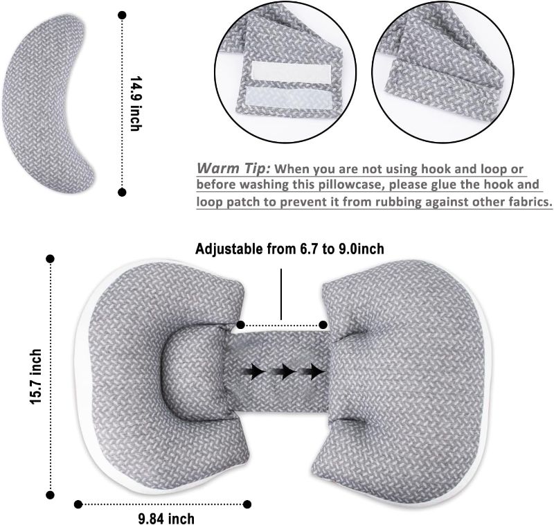 Photo 1 of Chilling Home Pregnancy Pillow, Maternity Pillow for Pregnant Women, Pregnancy Pillows for Sleeping Portable, Pregnancy Wedge Pillow, Body Pillow Support for Back, Belly, Waist, Grey