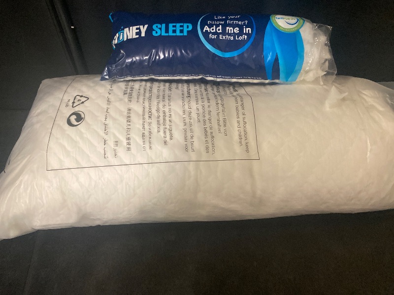 Photo 1 of Sidney Sleep Pillow for Side and Back Sleepers - Comfort for Neck and Shoulder Pain - Adjustable Contour Fill - Queen Size - Extra Fill Included (White)