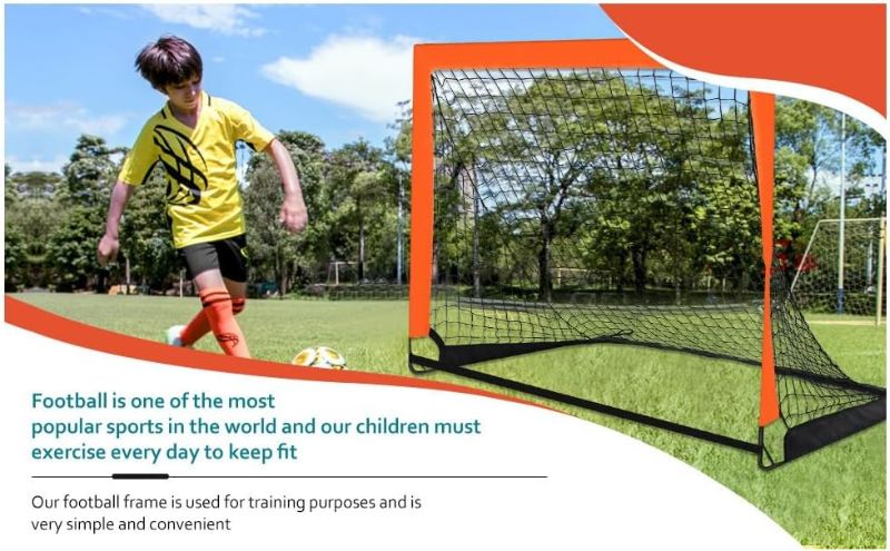 Photo 1 of  RED Children's Football Goal Portable Foldable Mobile Training Football Goal