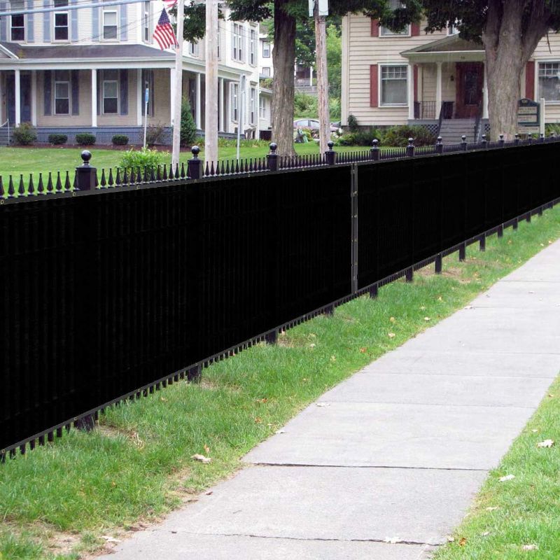 Photo 1 of Sunnyglade 6 feet x 50 feet Privacy Screen Fence Heavy Duty Fencing Mesh Shade Net Cover for Wall Garden Yard Backyard (6 ft X 50 ft, Black)