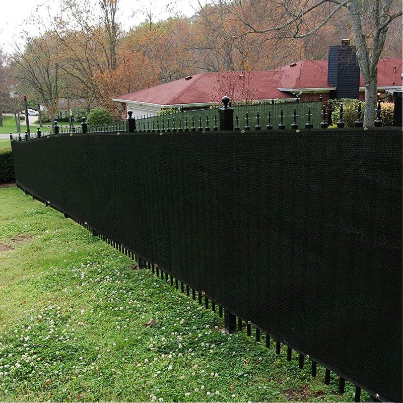 Photo 1 of Sunnyglade 6 feet x 50 feet Privacy Screen Fence Heavy Duty Fencing Mesh Shade Net Cover for Wall Garden Yard Backyard (6 ft X 50 ft, Black)