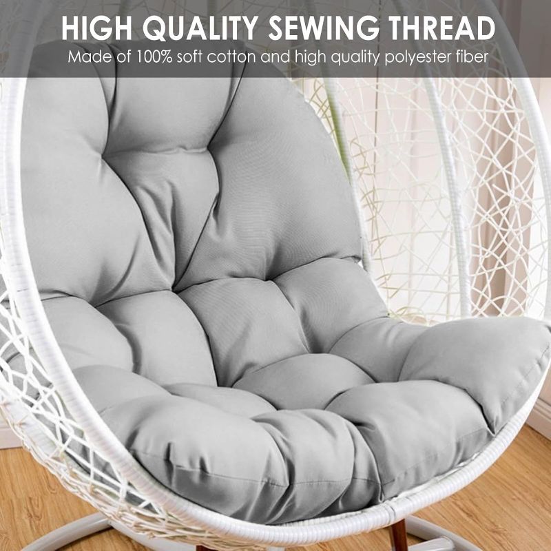 Photo 1 of Generic Egg Chair Cushion Replacement, Removable Hanging Wicker Chair Cushion,Hanging Basket Seat Cushion,Waterproof Thicken Swing Hammock Seat Pads(E)